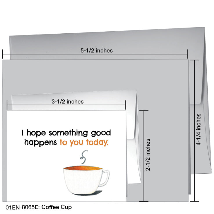 Coffee Cup, Greeting Card (8065E), Enclosure, www.printedcanvas.com