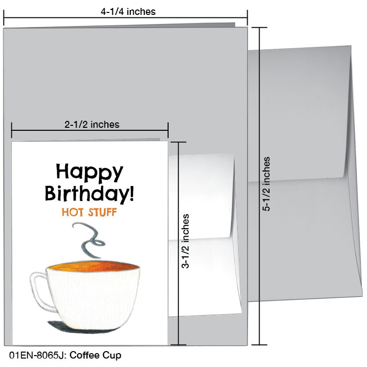 Coffee Cup, Greeting Card (8065J), Enclosure, www.printedcanvas.com