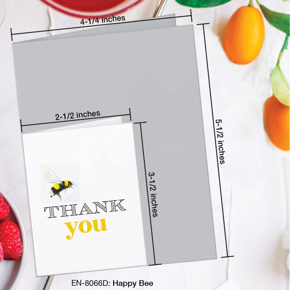 Happy Bee, Greeting Card (#8066D)