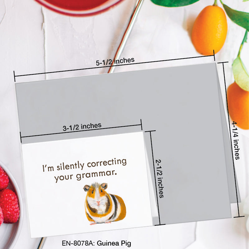 Guinea Pig, Greeting Card (8078A), Enclosure, www.printedcanvas.com