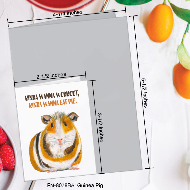 Guinea Pig, Greeting Card (8078BA), Enclosure, www.printedcanvas.com