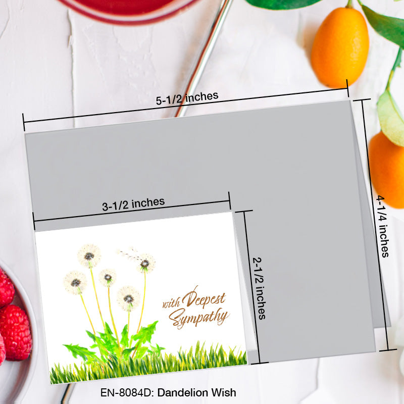 Dandelion Wish, Greeting Card (8084D), Enclosure, www.printedcanvas.com