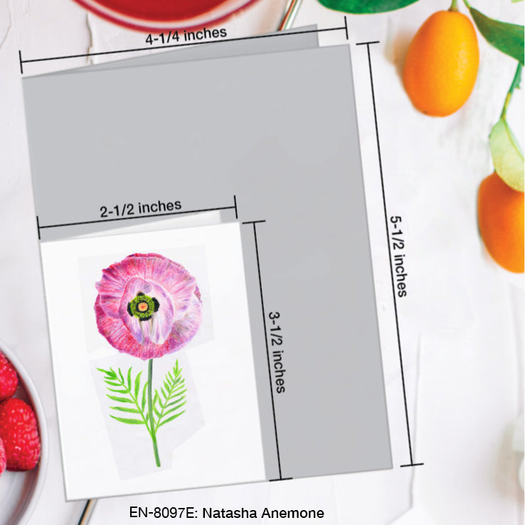Natasha Anemone, Greeting Card (8097E), Enclosure Card, www.printedcanvas.com