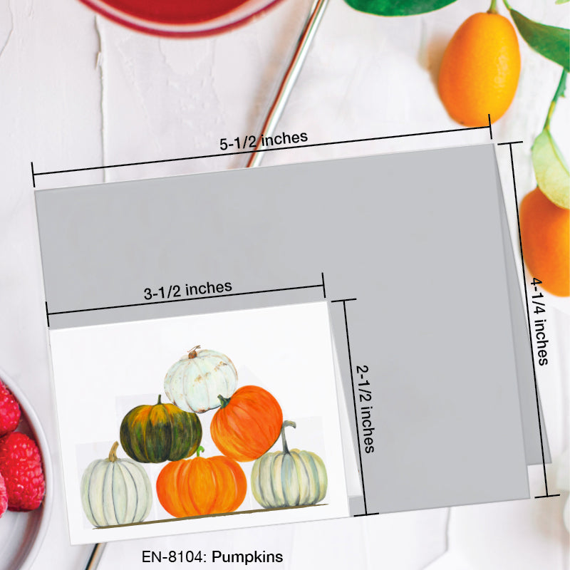 Pumpkins, Greeting Card (8104B), Enclosure Card, www.printedcanvas.com