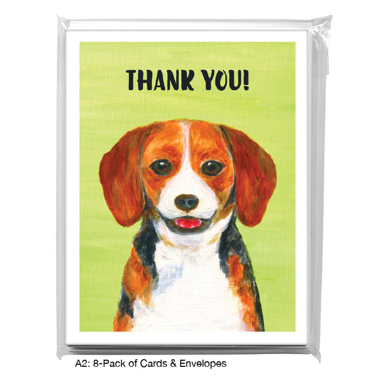 Beagle, Greeting Card (8113C), A2 8-Pack, printedcanvas.com