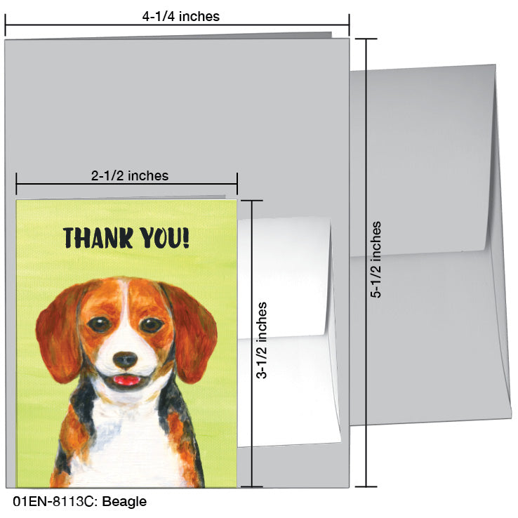 Beagle, Greeting Card (8113C), Enclosure, printedcanvas.com