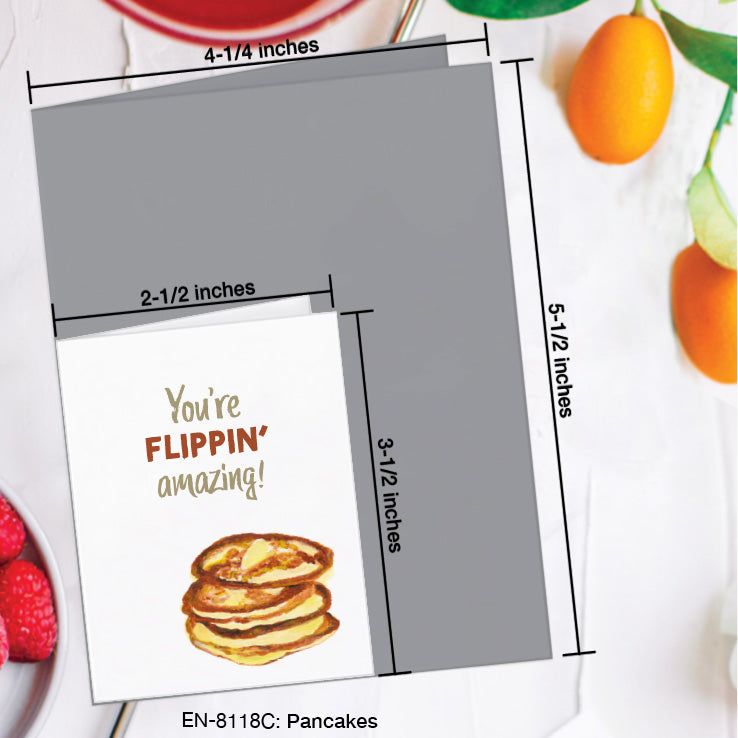 Pancakes, Greeting Card (8118C), Enclosure, www.printedcanvas.com
