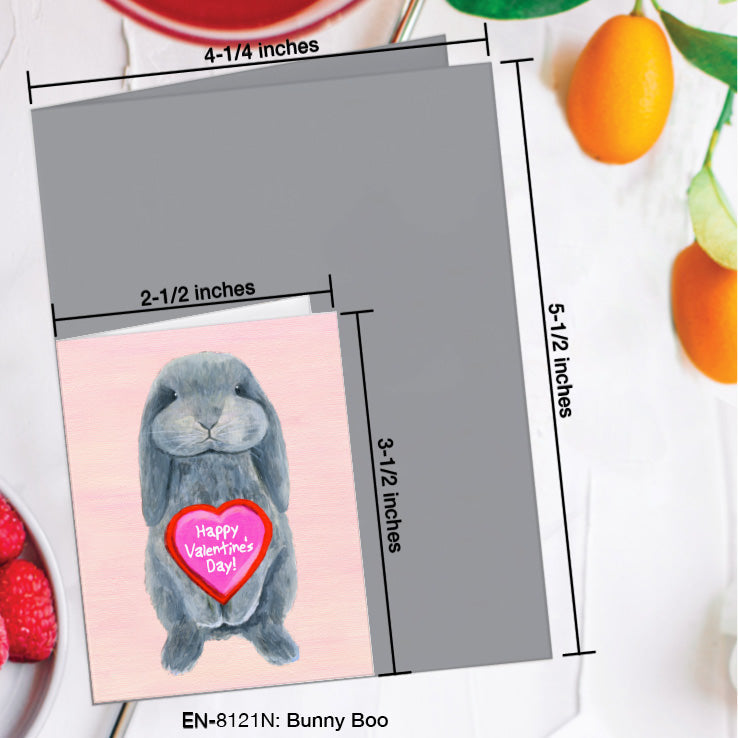Bunny Boo, Greeting Card (8121N), Enclosure, www.printedcanvas.com