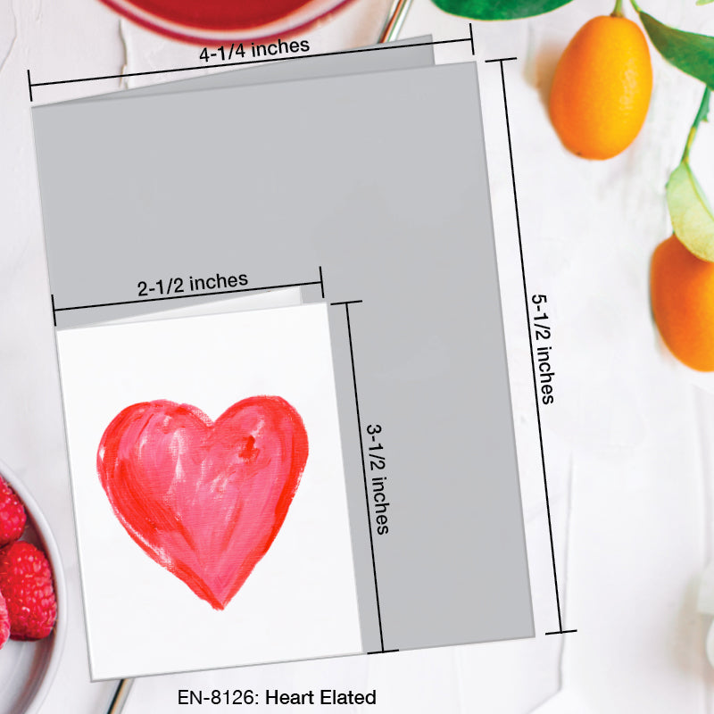 Heart Elated, Greeting Card (8126B), Enclosure Card, www.printedcanvas.com
