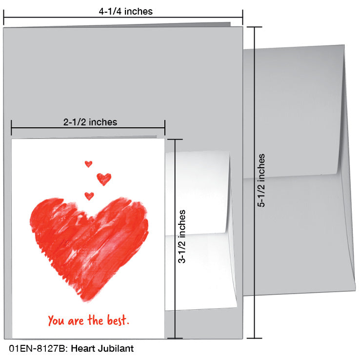 Heart Jubilant, Greeting Card (8127B), Enclosure, www.printedcanvas.com