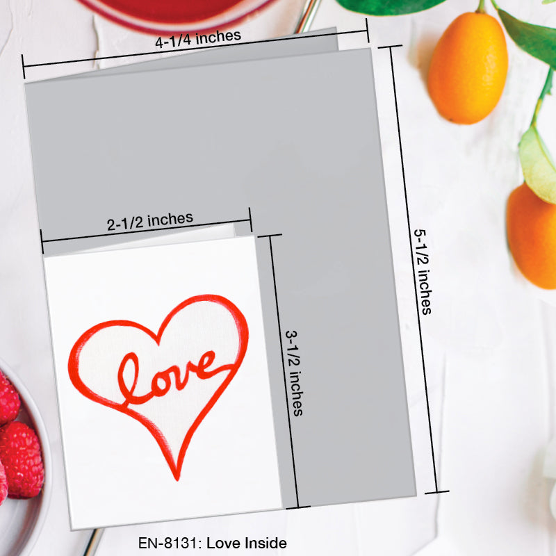 Love Inside, Greeting Card (8131A), Enclosure Card, www.printedcanvas.com
