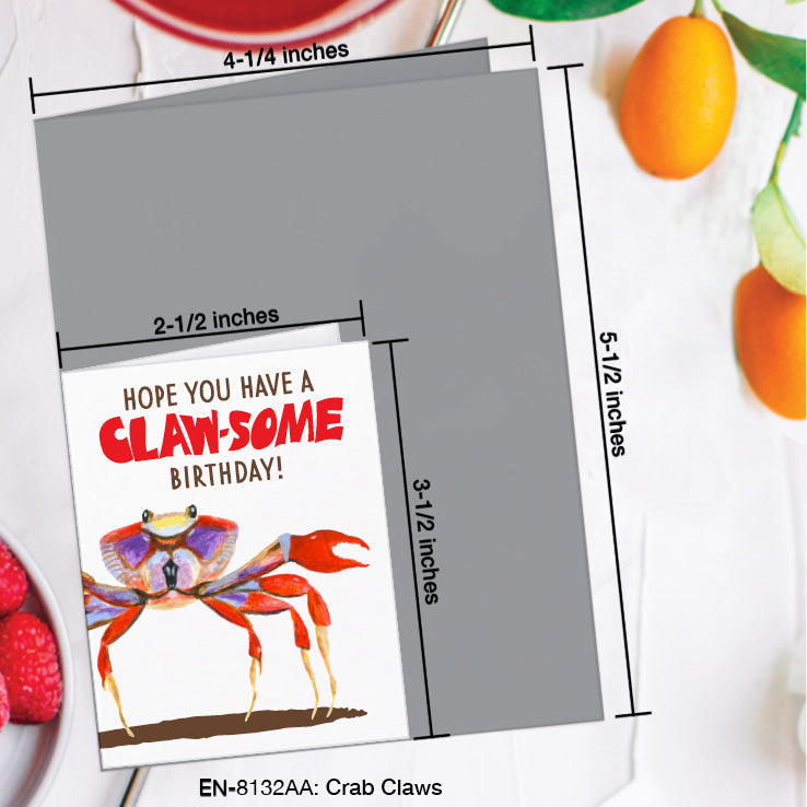 Crab Claws, Greeting Card (8132AA), Enclosure, www.printedcanvas.com