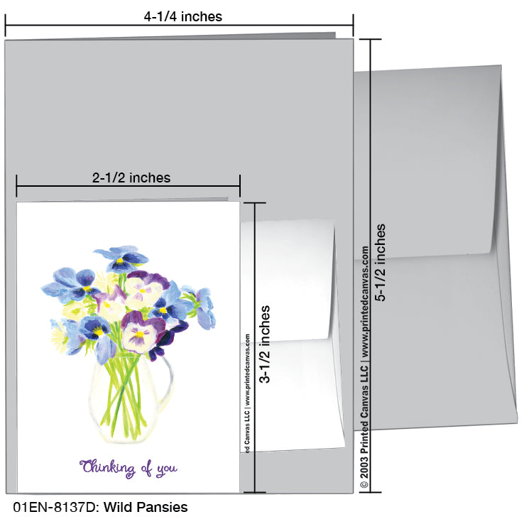 Wild Pansies, Greeting Card (#8137D)