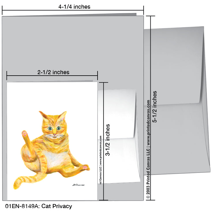 Cat Privacy, Greeting Card (#8149A)