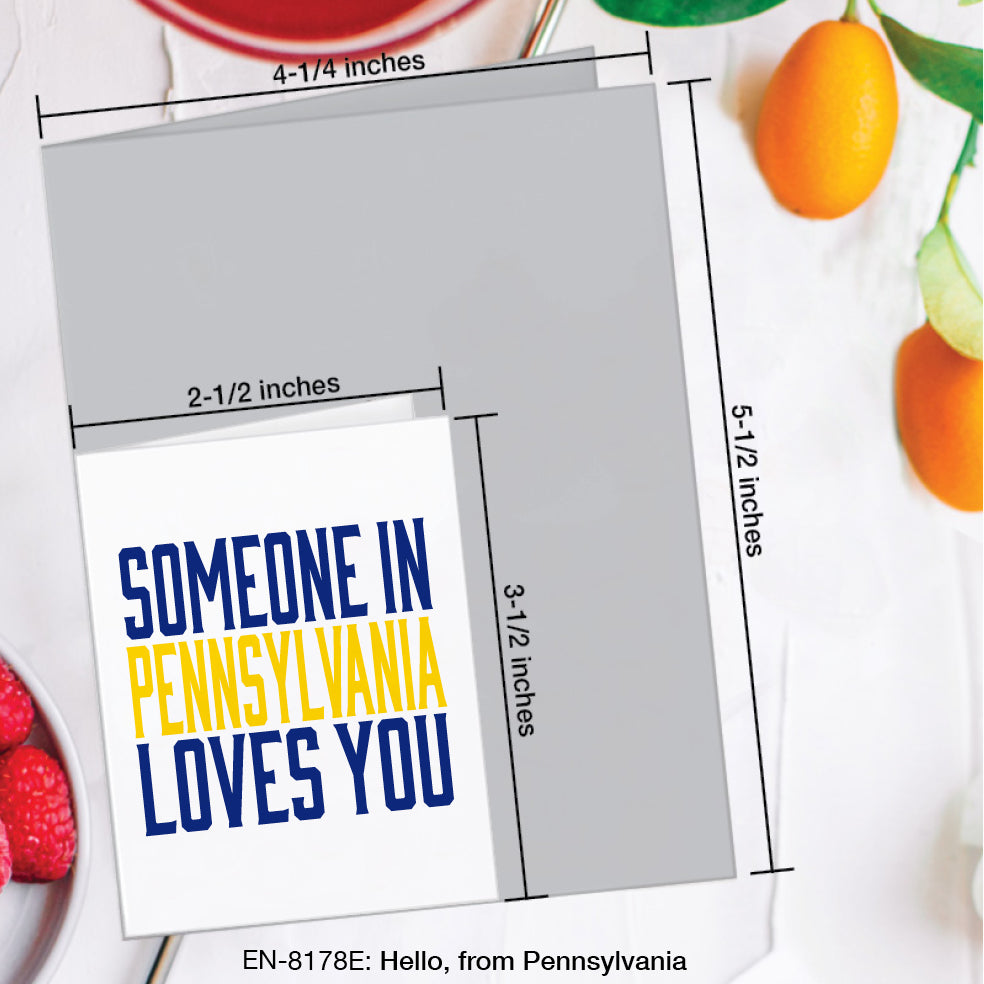 Hello, from Pennsylvania, Greeting Card (#8178E)