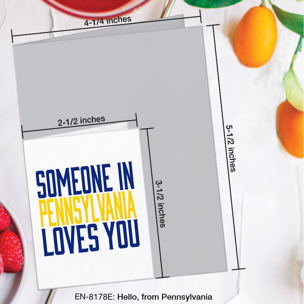 Hello, from Pennsylvania, Greeting Card (#8178E)