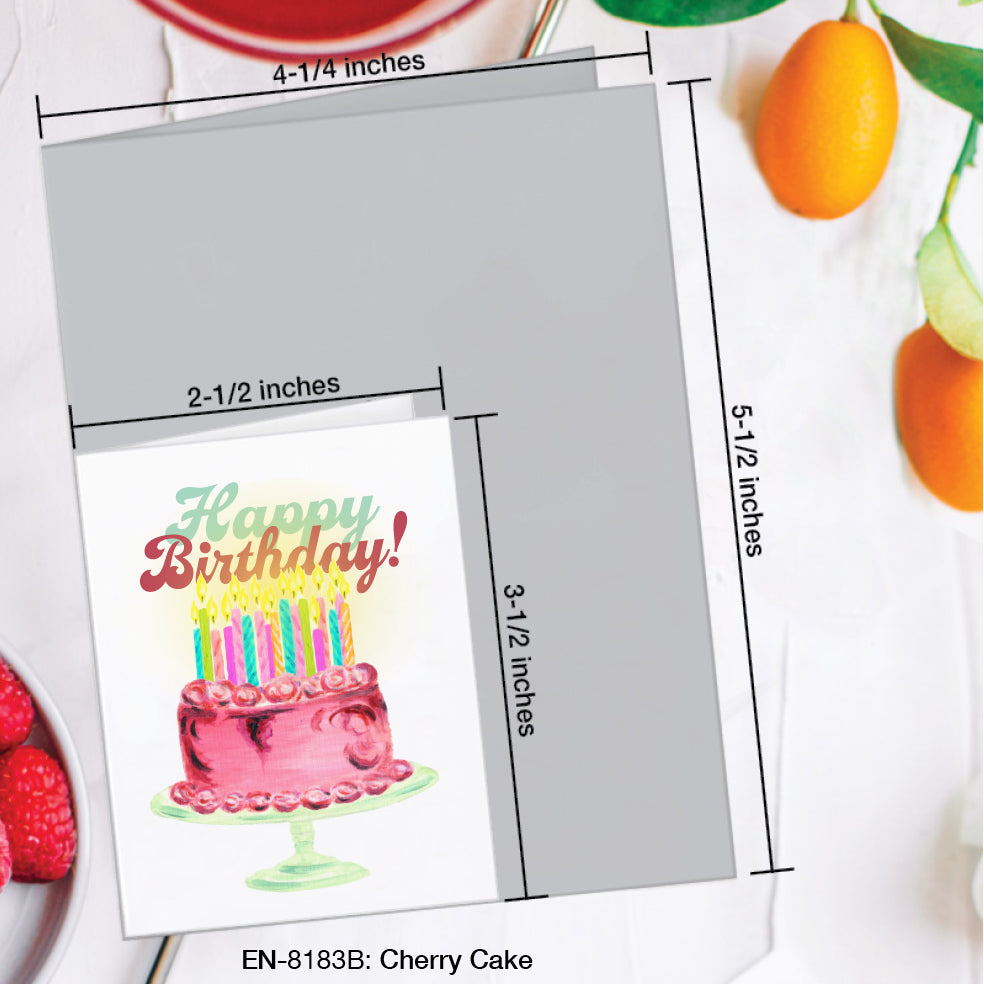 Cherry Cake, Greeting Card (#8183B)