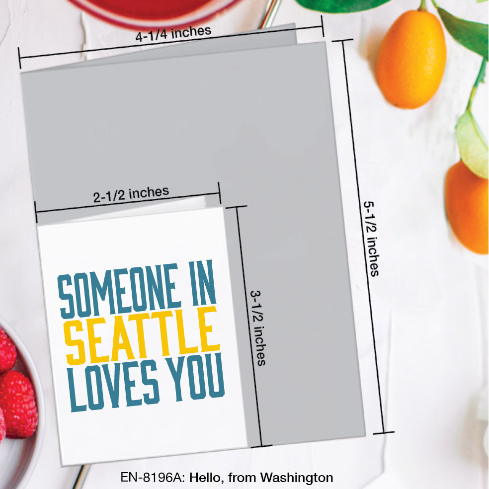Hello, from Washington, Greeting Card (#8196A)