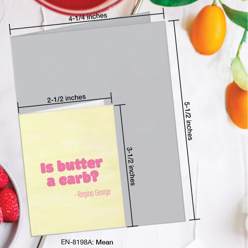 Mean, Greeting Card (#8198A)