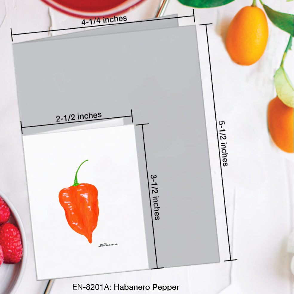 Habanero Pepper, Greeting Card (#8201A)