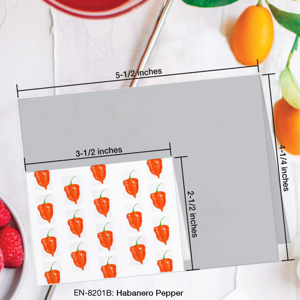 Habanero Pepper, Greeting Card (#8201B)