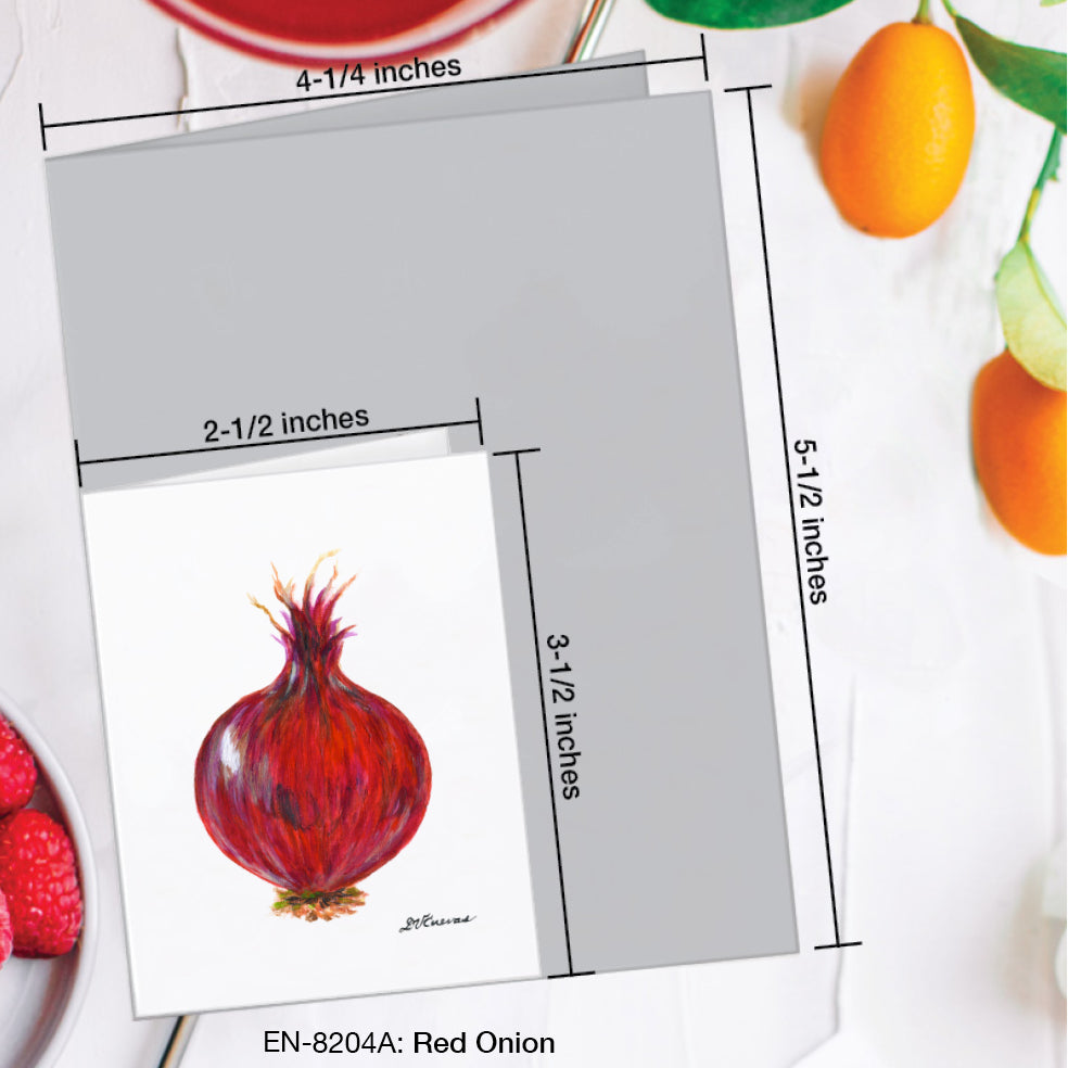 Red Onion, Greeting Card (#8204A)