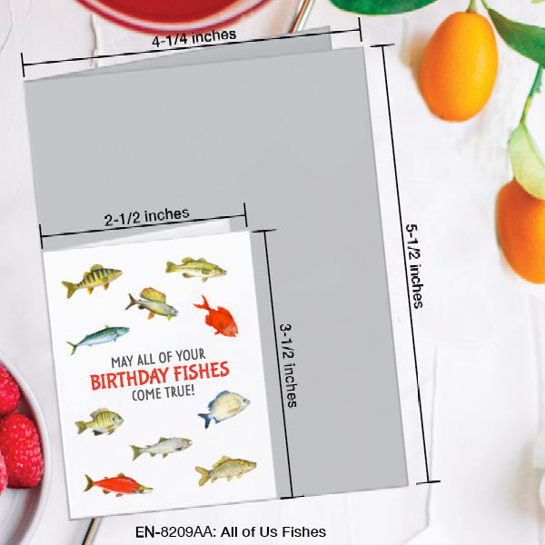 All of Us Fishes, Greeting Card (8209AA), Enclosure, www.printedcanvas.com