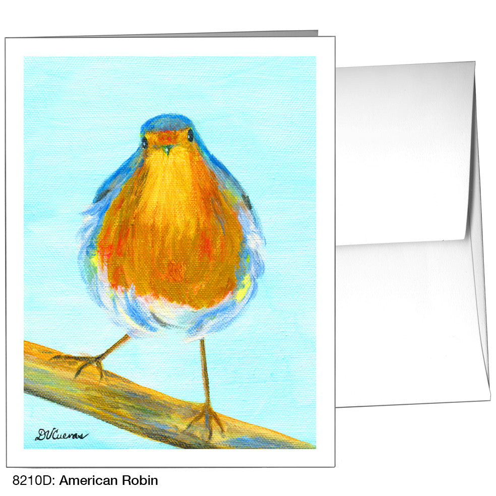 American Robin, Greeting Card (8210D), A2 Card Front, www.printedcanvas.com