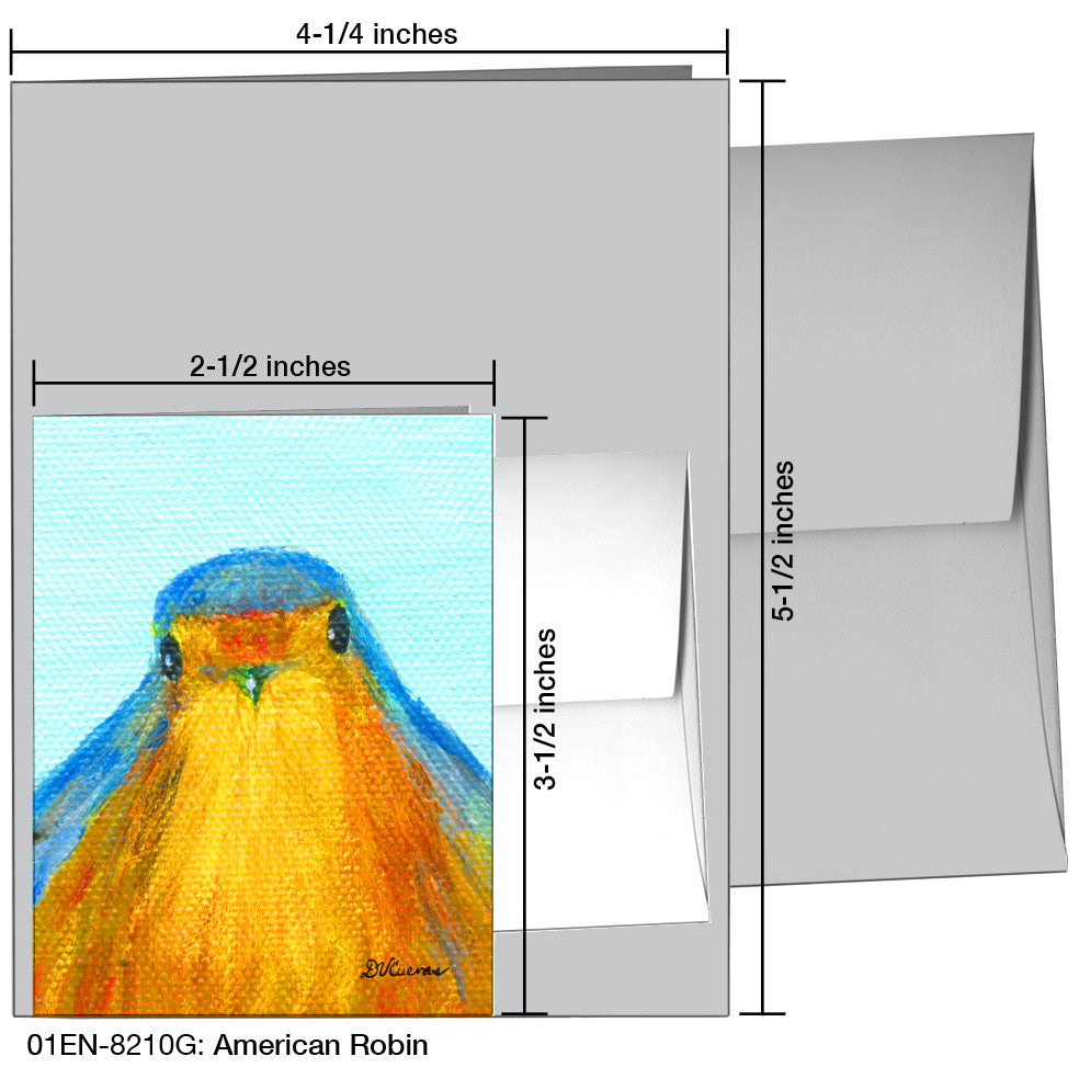 American Robin, Greeting Card (8210G), Enclosure Card, printedcanvas.com