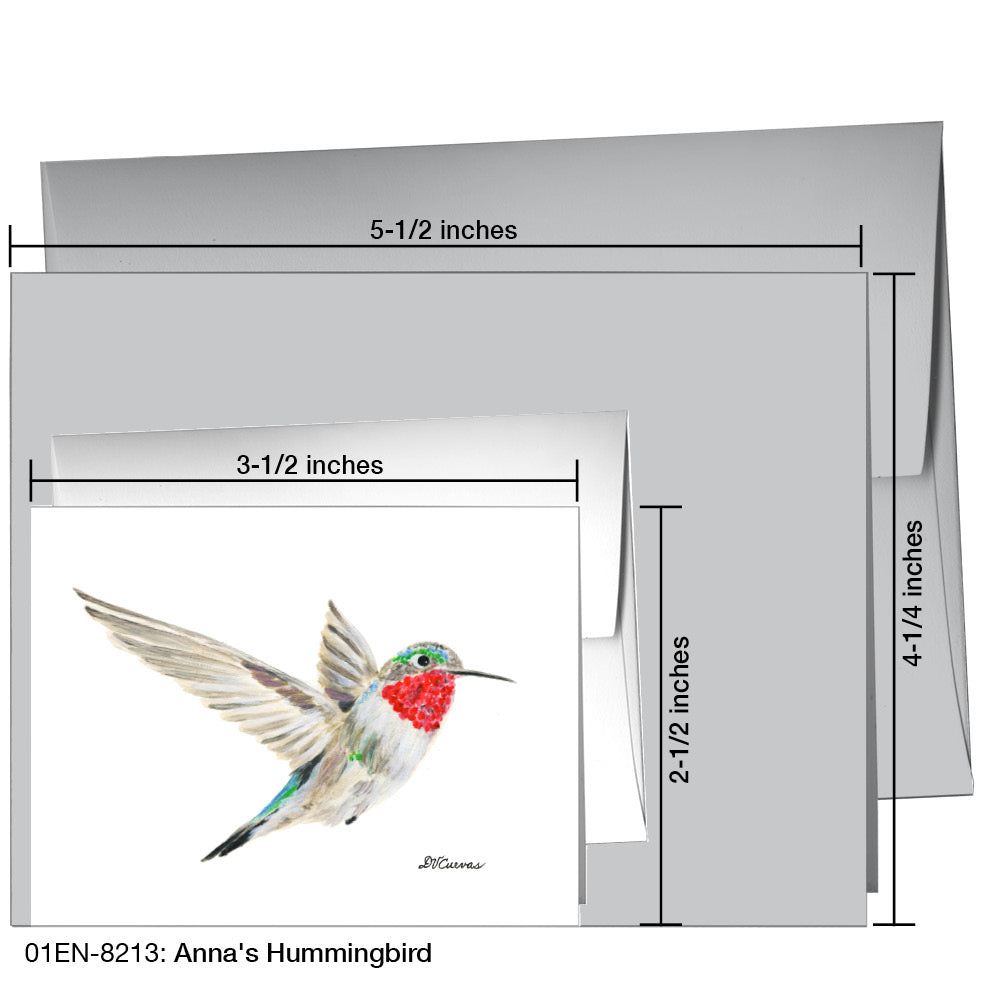 AnnaÕs Hummingbird, Greeting Card (8213A), Enclosure, www.printedcanvas.com