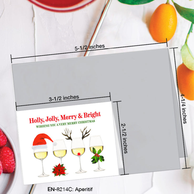 Aperitif Wine, Greeting Card (#8214C)