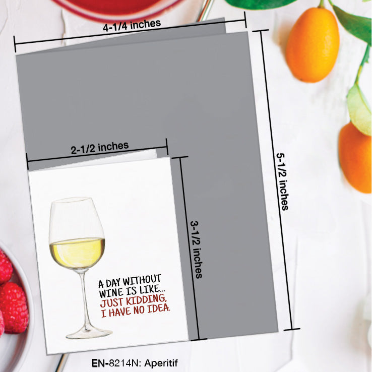 Aperitif, Greeting Card (8214N), Enclosure, www.printedcanvas.com