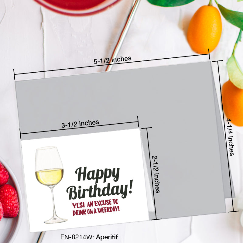 Aperitif, Greeting Card (8214W), Enclosure, www.printedcanvas.com