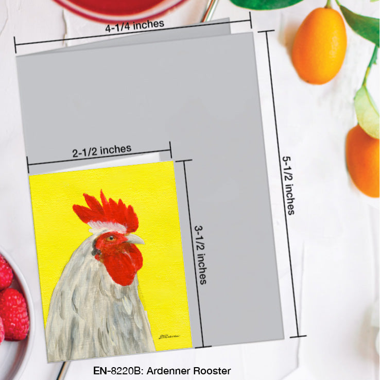 Ardenner Rooster, Greeting Card (8220B), Enclosure Card, www.printedcanvas.com