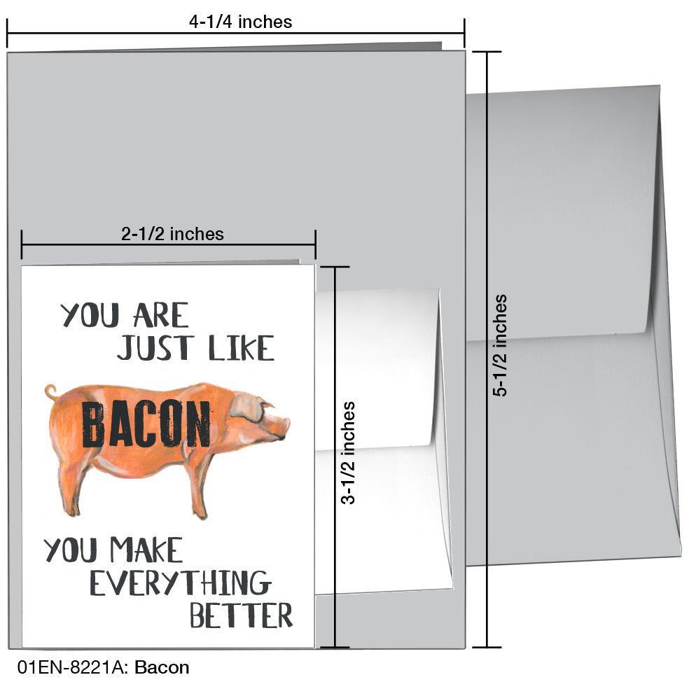 Bacon, Greeting Card (8221A), Enclosure, printedcanvas.com