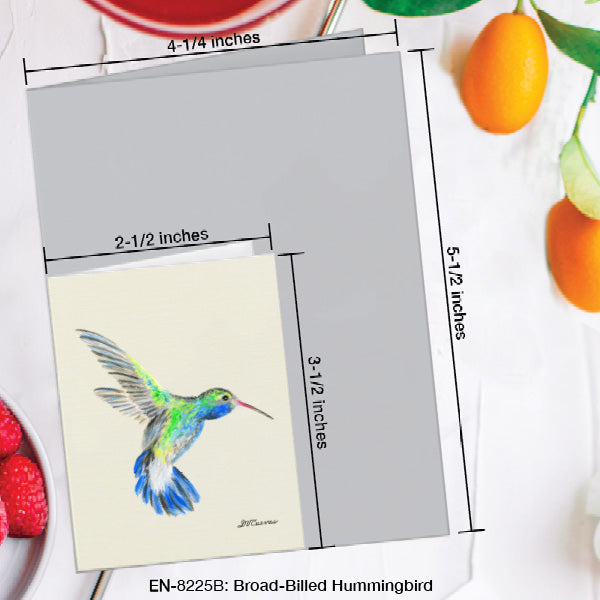 Broad-Billed Hummingbird, Greeting Card (8225B), Enclosure Card, www.printedcanvas.com