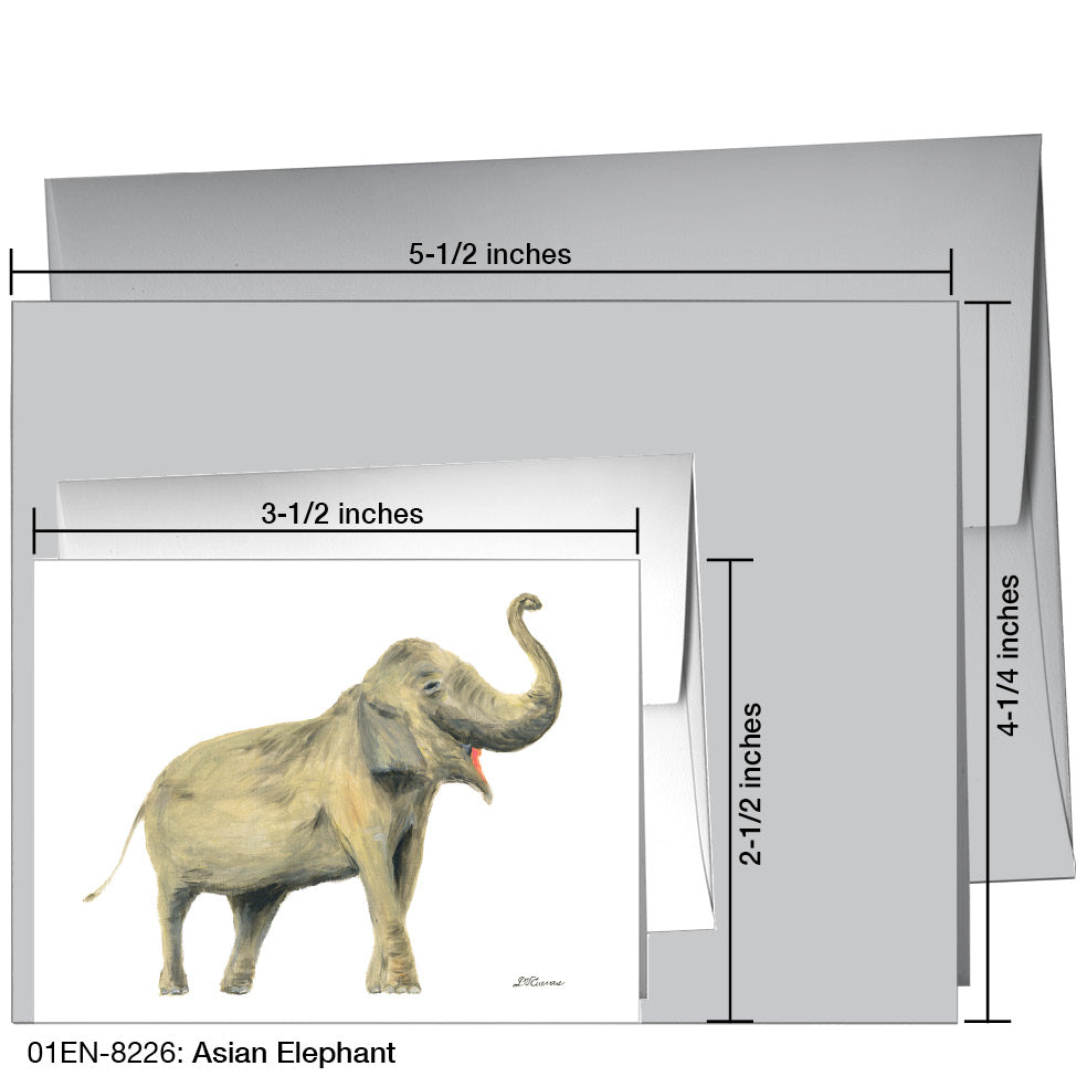 Asian Elephant, Greeting Card (8226), Enclosure, printedcanvas.com