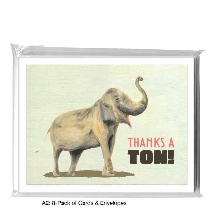 Asian Elephant, Greeting Card (8226A), A2 Card 8-Pack, www.printedcanvas.com