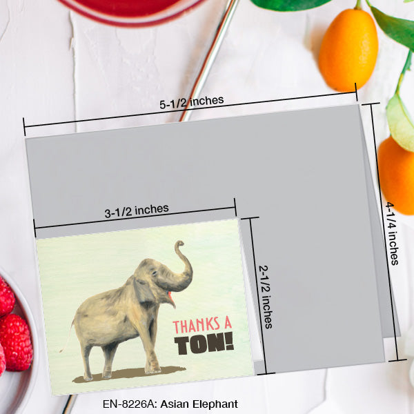 Asian Elephant, Greeting Card (#8226F)