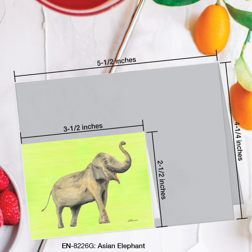 Asian Elephant, Greeting Card (#8226G)