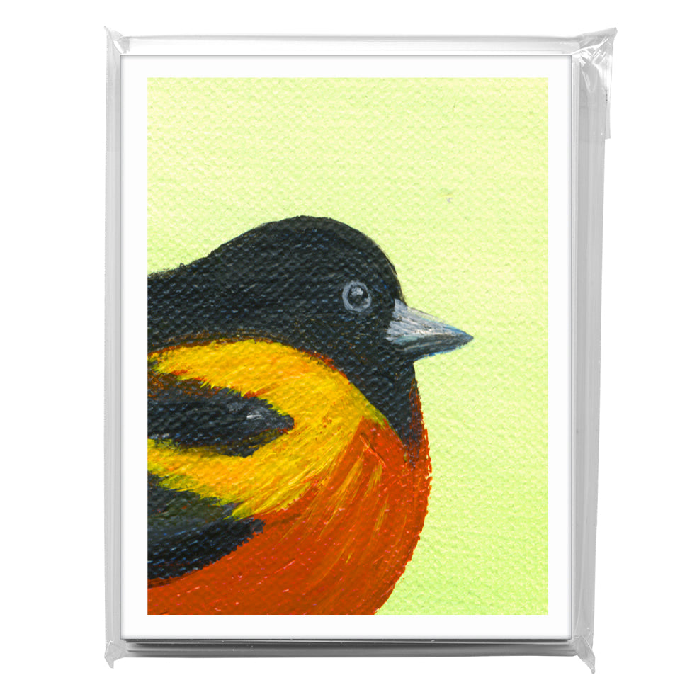 Baltimore Oriole, Greeting Card (8229E), A2 Card 8-Pack, www.printedcanvas.com