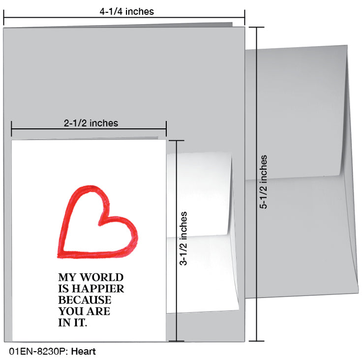 Heart, Greeting Card (#8230P)