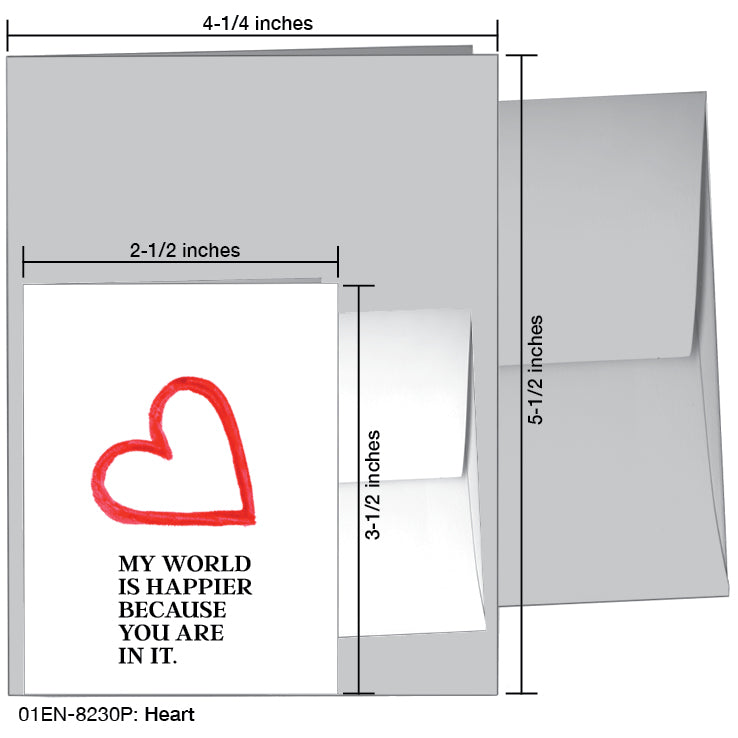 Heart, Greeting Card (#8230P)