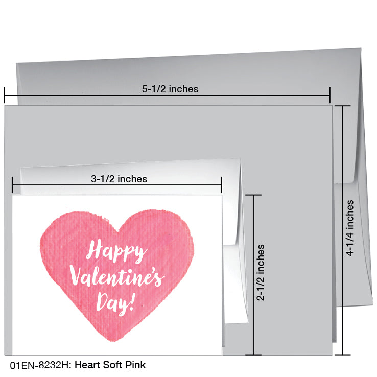 Heart Soft Pink, Greeting Card (#8232H)