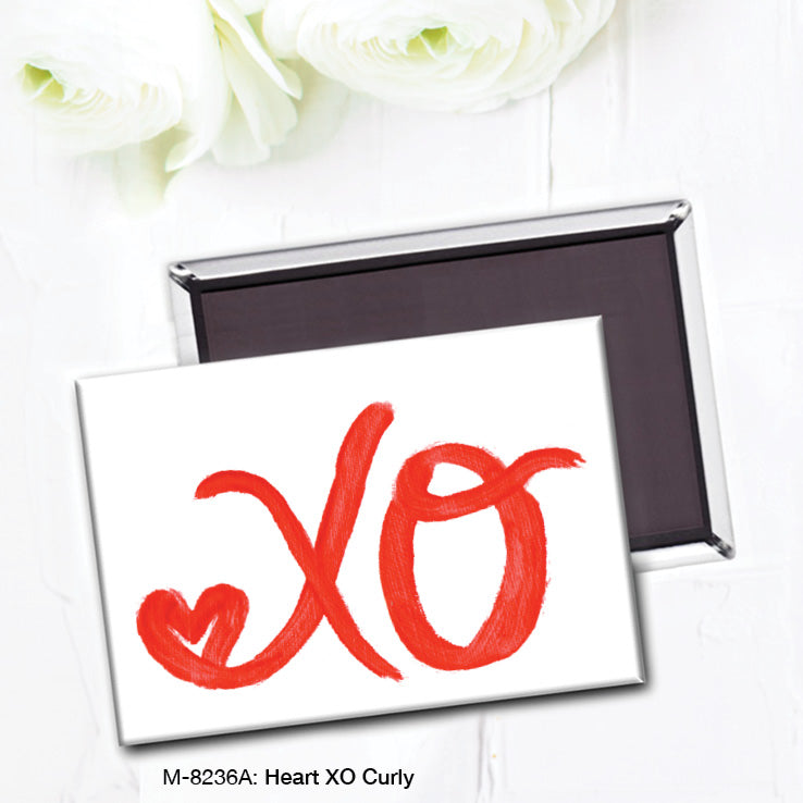 Heart XO Curly, Magnet (M-8236A)