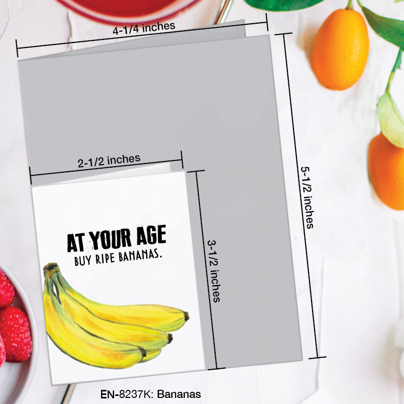 Bananas, Greeting Card (8237K), Enclosure, www.printedcanvas.com