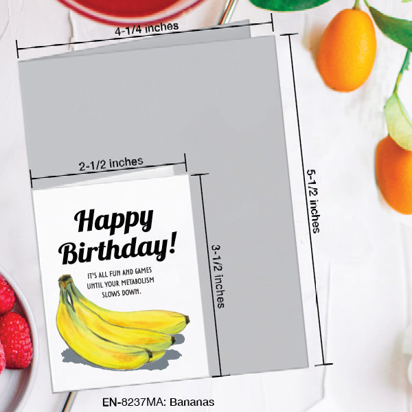 Bananas, Greeting Card (8237MA), Enclosure, www.printedcanvas.com
