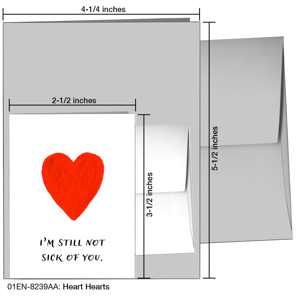Heart Hearts, Greeting Card (8239AA), Enclosure, www.printedcanvas.com