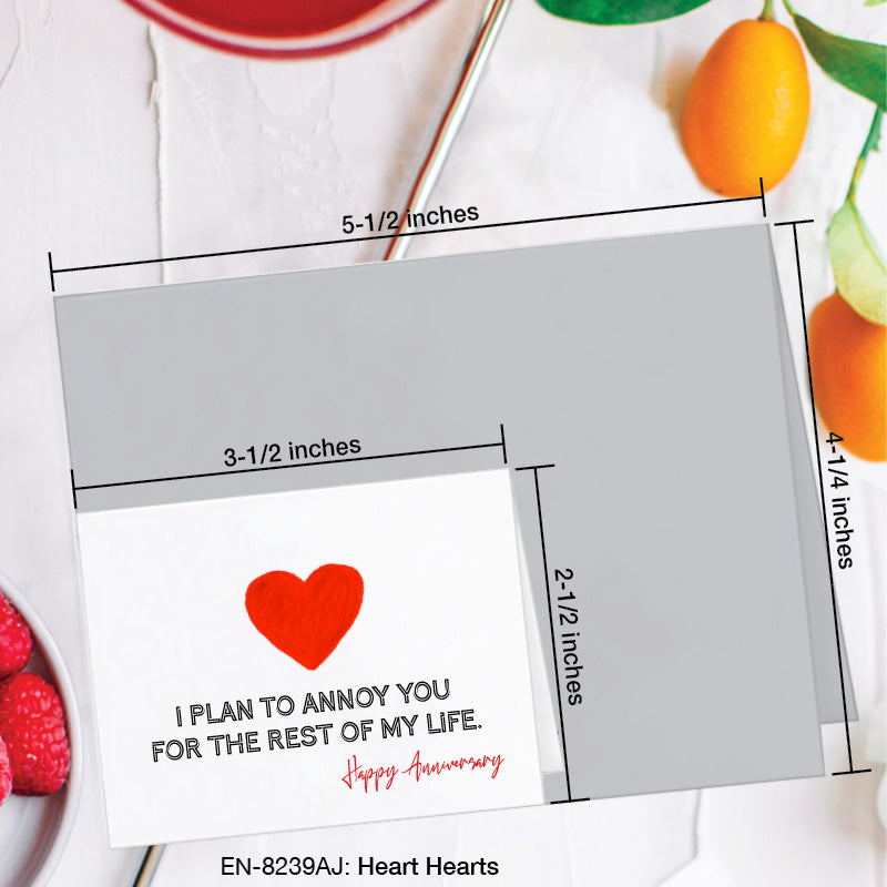 Heart Hearts, Greeting Card (8239AJ), Enclosure, www.printedcanvas.com