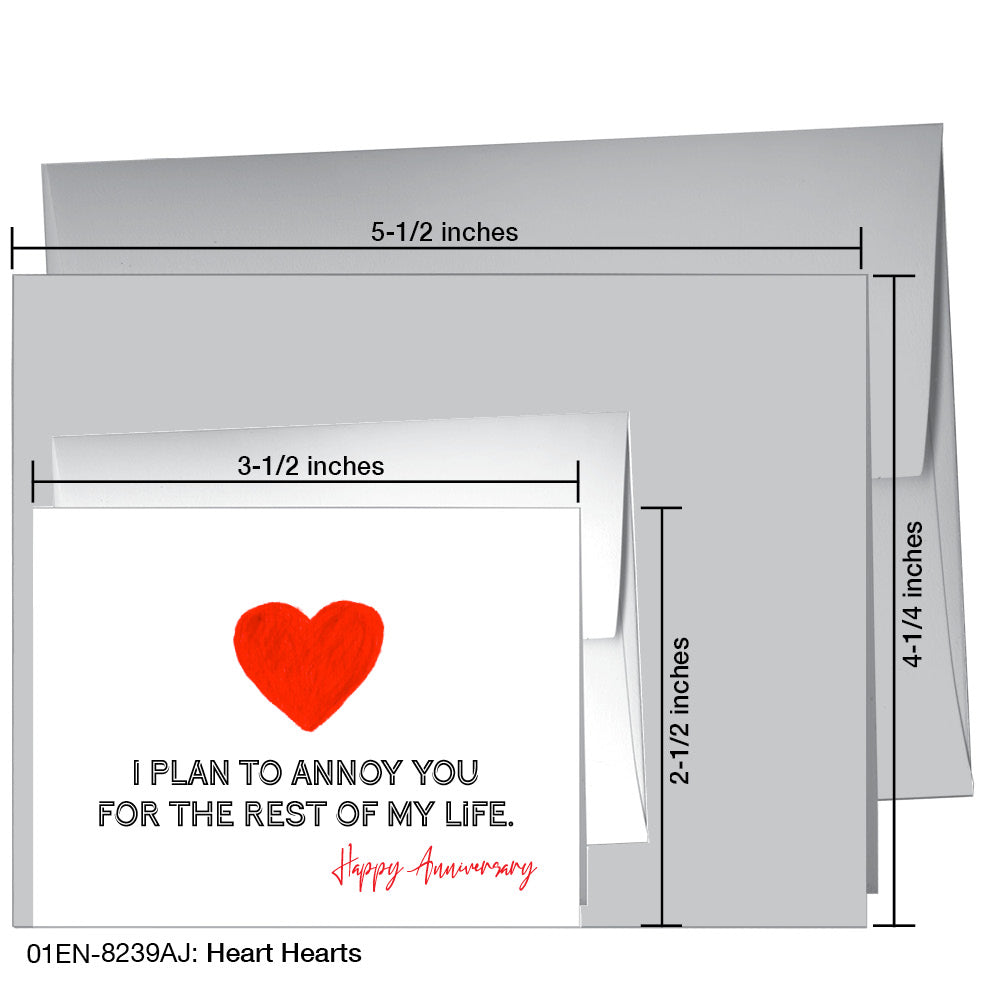 Heart Hearts, Greeting Card (8239AJ), Enclosure, www.printedcanvas.com